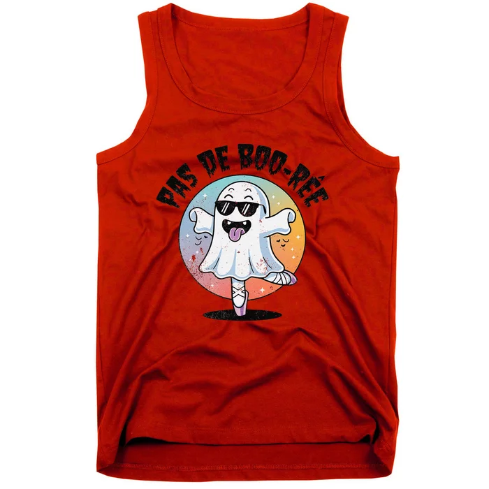 Pas De Boo Ree Funny Ghost Dance Ballet Halloween Tank Top