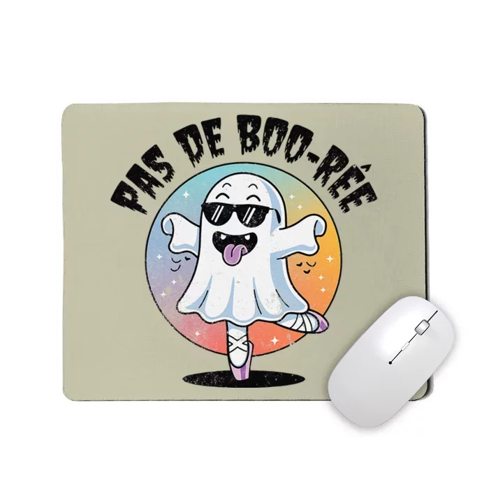 Pas De Boo Ree Funny Ghost Dance Ballet Halloween Mousepad