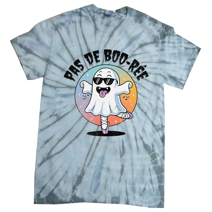 Pas De Boo Ree Funny Ghost Dance Ballet Halloween Tie-Dye T-Shirt