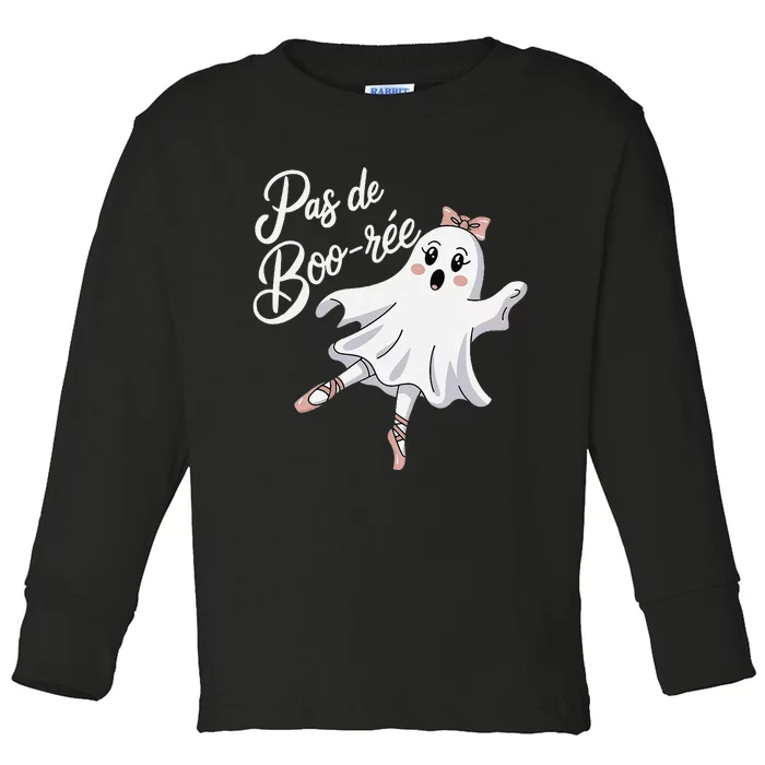 Pas De BooréE Funny Ballet Ghosts Halloween Dance Toddler Long Sleeve Shirt