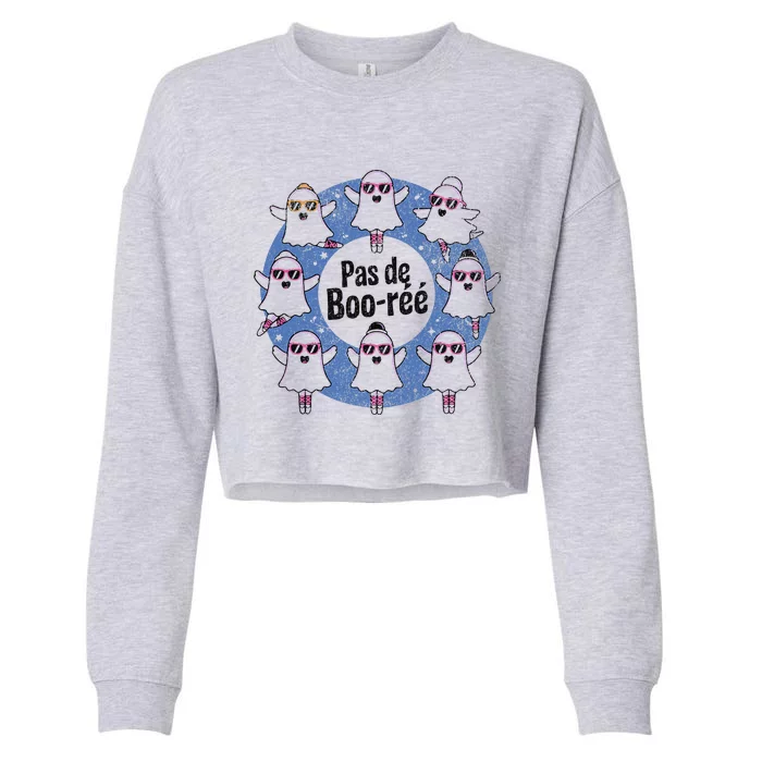 Pas De BooréE Ballet Dance Halloween Cropped Pullover Crew