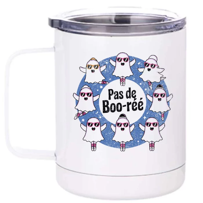 Pas De BooréE Ballet Dance Halloween Front & Back 12oz Stainless Steel Tumbler Cup