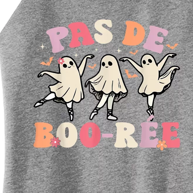 Pas De BooréE Ghost Ballet Dancer Halloween Dance Teacher Women’s Perfect Tri Rocker Tank