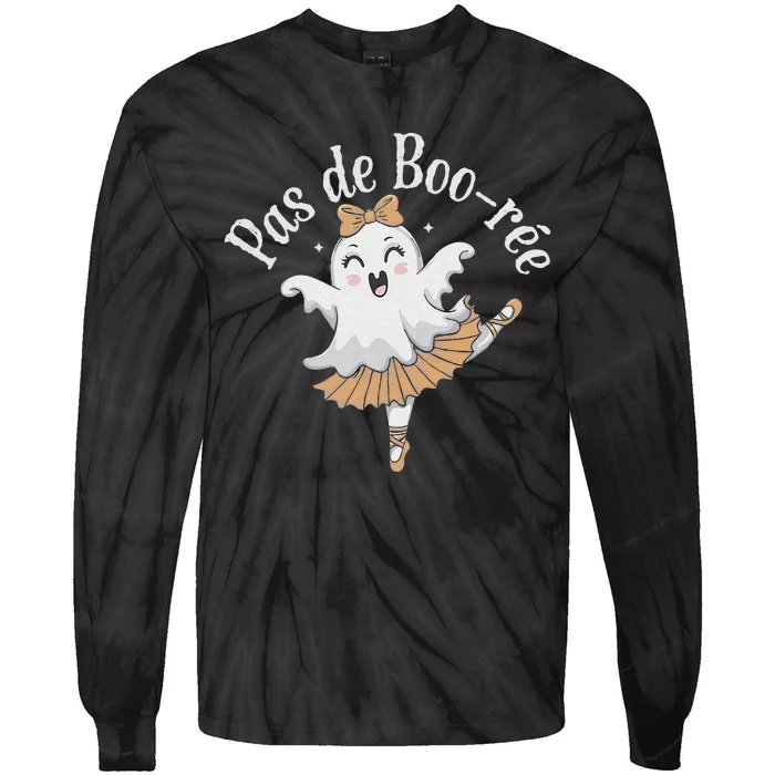 Pas De BooréE Funny Ballet Ghosts Halloween Dance Tie-Dye Long Sleeve Shirt