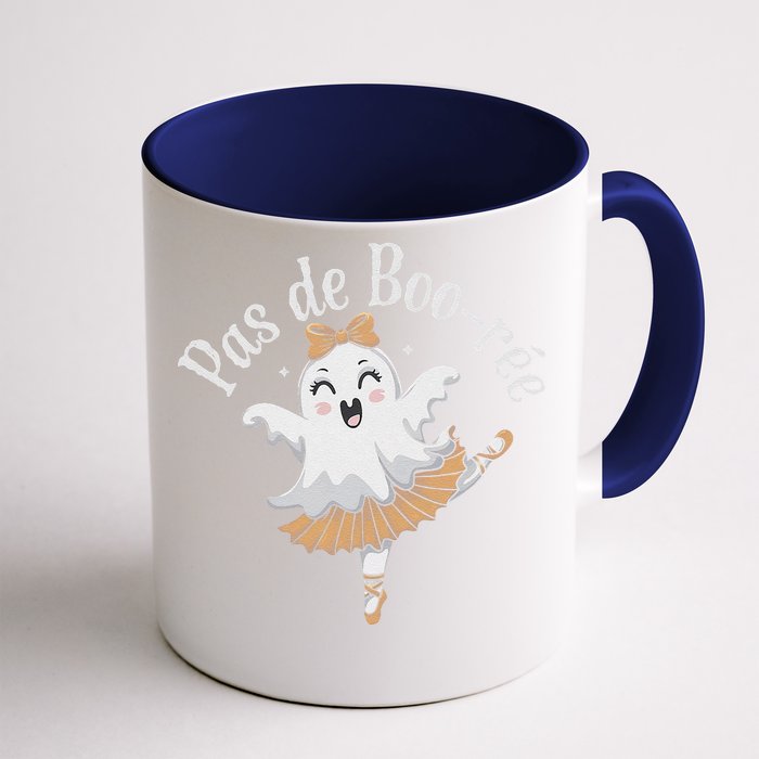 Pas De BooréE Funny Ballet Ghosts Halloween Dance Front & Back Coffee Mug