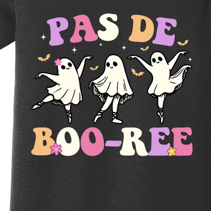 Pas De BooréE Ghost Ballet Dancer Halloween Baby Bodysuit