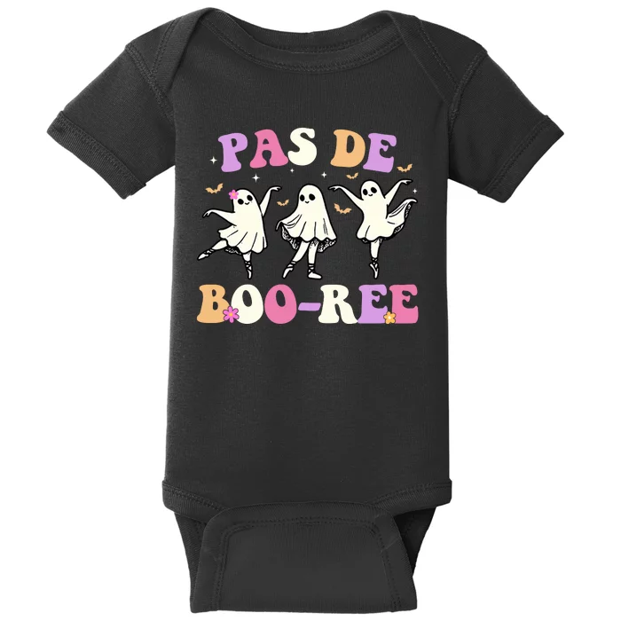 Pas De BooréE Ghost Ballet Dancer Halloween Baby Bodysuit