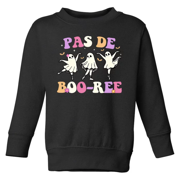 Pas De BooréE Ghost Ballet Dancer Halloween Toddler Sweatshirt