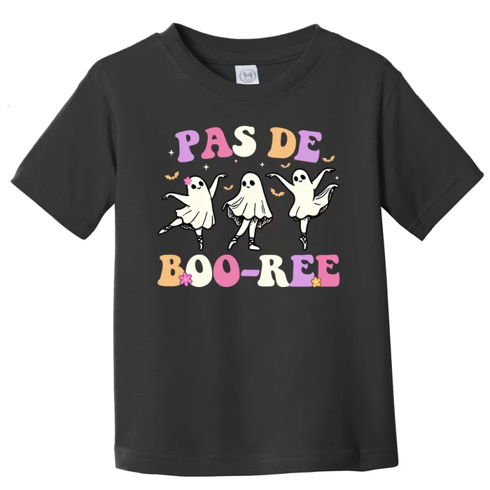 Pas De BooréE Ghost Ballet Dancer Halloween Toddler T-Shirt