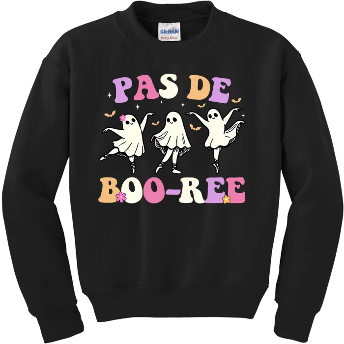 Pas De BooréE Ghost Ballet Dancer Halloween Kids Sweatshirt