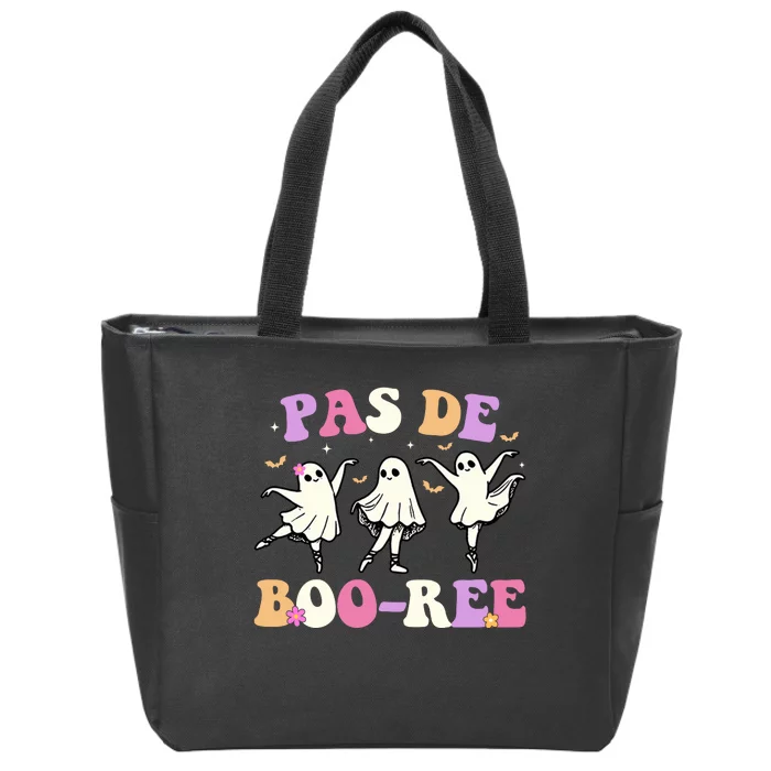 Pas De BooréE Ghost Ballet Dancer Halloween Zip Tote Bag