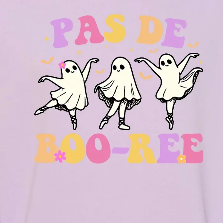 Pas De BooréE Ghost Ballet Dancer Halloween Garment-Dyed Sweatshirt