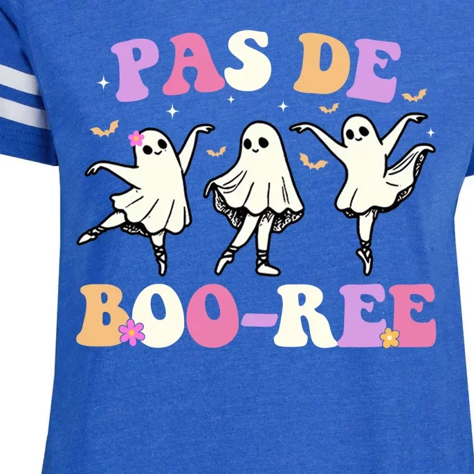 Pas De BooréE Ghost Ballet Dancer Halloween Enza Ladies Jersey Football T-Shirt