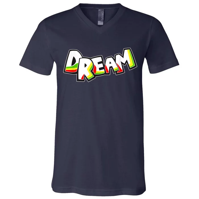 Peace Dream Black Emancipation Anti Racist V-Neck T-Shirt