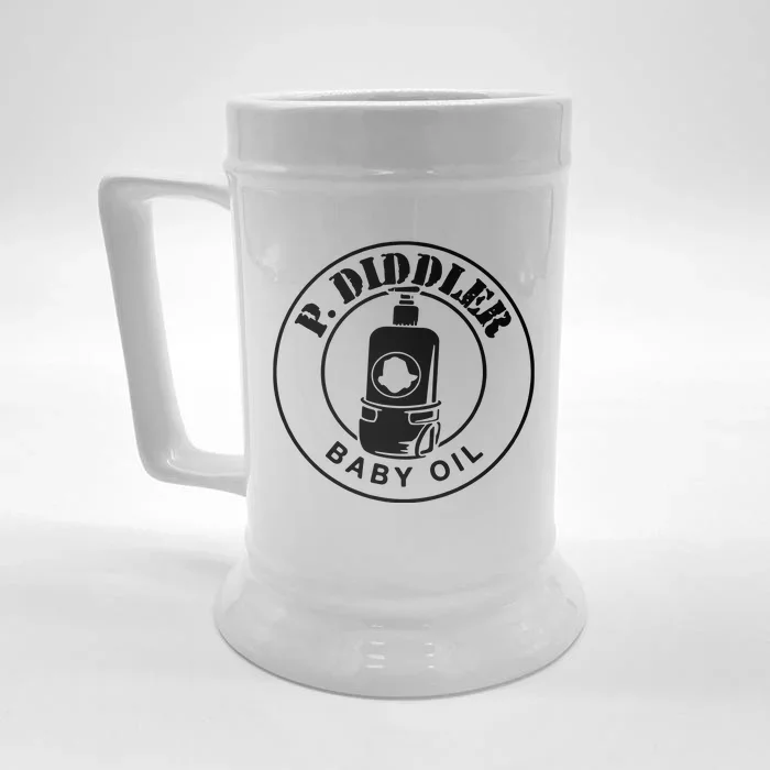 P Diddler Baby Oil Front & Back Beer Stein