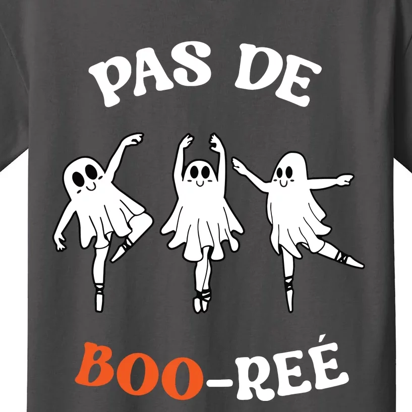 Pas De BooréE Ghost Ballet Dancer Halloween Dance Teacher Kids T-Shirt