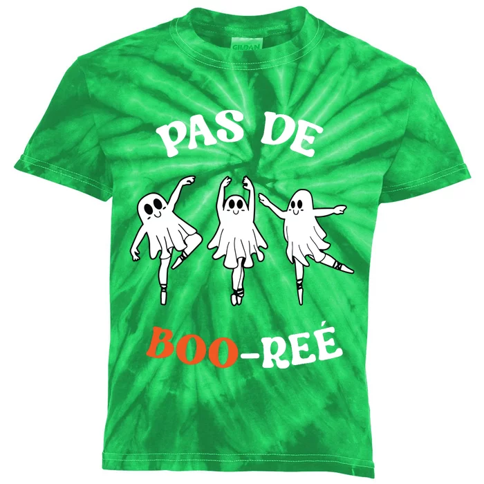 Pas De BooréE Ghost Ballet Dancer Halloween Dance Teacher Kids Tie-Dye T-Shirt