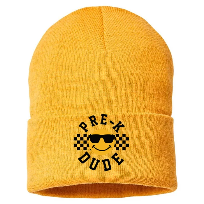 Preschool Dude Back To School Prek Students Sustainable Knit Beanie