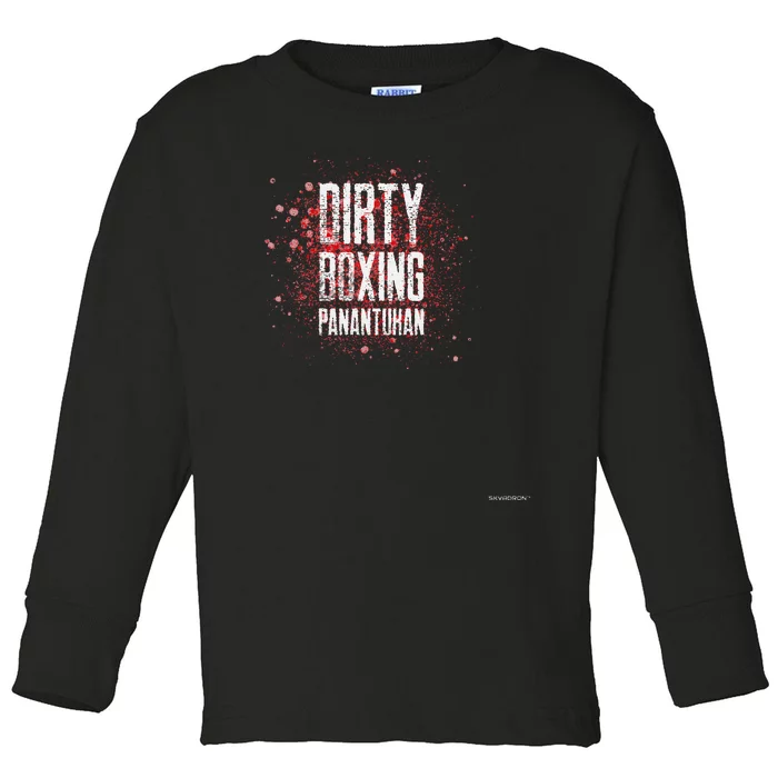 PANANTUKAN Dirty Boxing (Suntukan) Toddler Long Sleeve Shirt