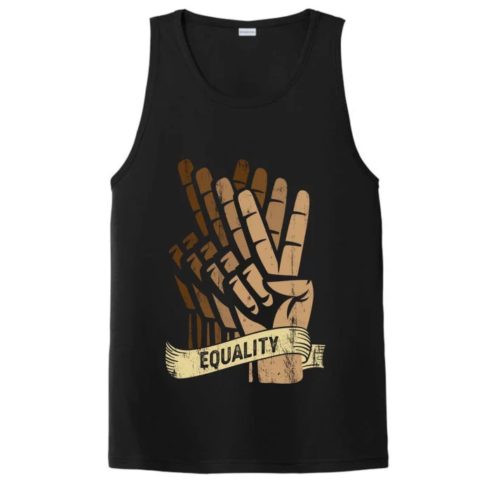 Peace Diversity Blm Racial Justice And Hu Equality Gift Performance Tank