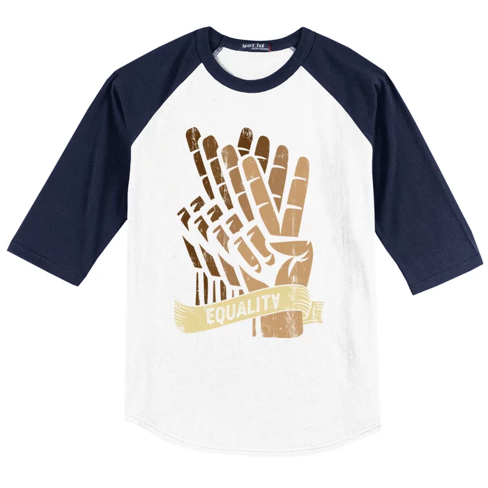 Peace Diversity Blm Racial Justice And Hu Equality Gift Baseball Sleeve Shirt