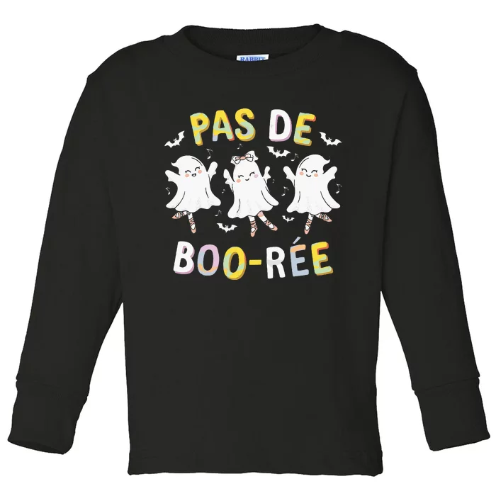 Pas De Boo RéE Ghost Ballet Dancer Halloween Dance Teacher Toddler Long Sleeve Shirt