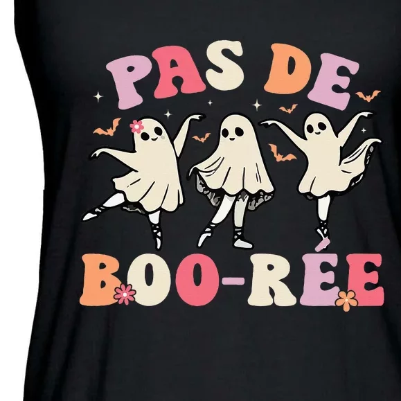 Pas De Boo RéE Ghost Ballet Dancer Halloween Dance Teacher Ladies Essential Flowy Tank