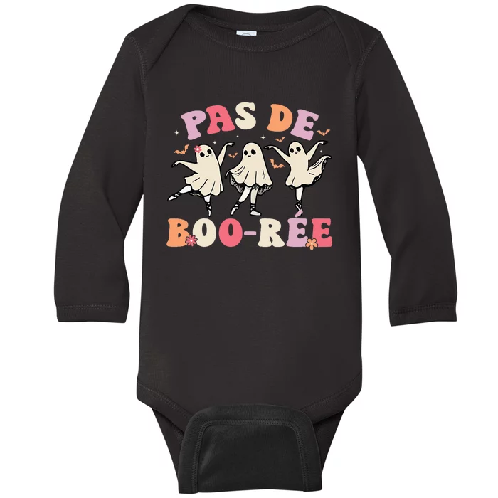 Pas De Boo RéE Ghost Ballet Dancer Halloween Dance Teacher Baby Long Sleeve Bodysuit