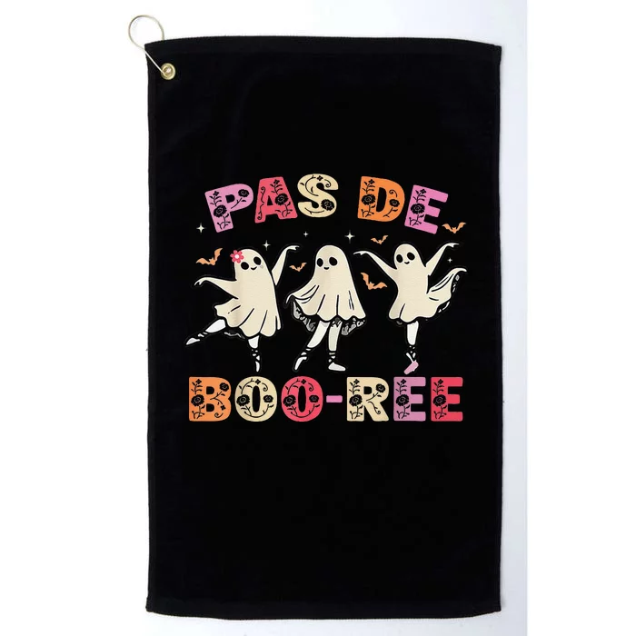 Pas De BooréE Ghost Ballet Dancer Halloween Dance Teacher Platinum Collection Golf Towel