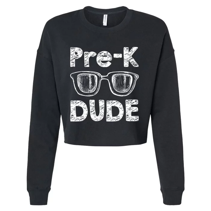 Prek Dude Back To School First Day Of Preschool Cropped Pullover Crew