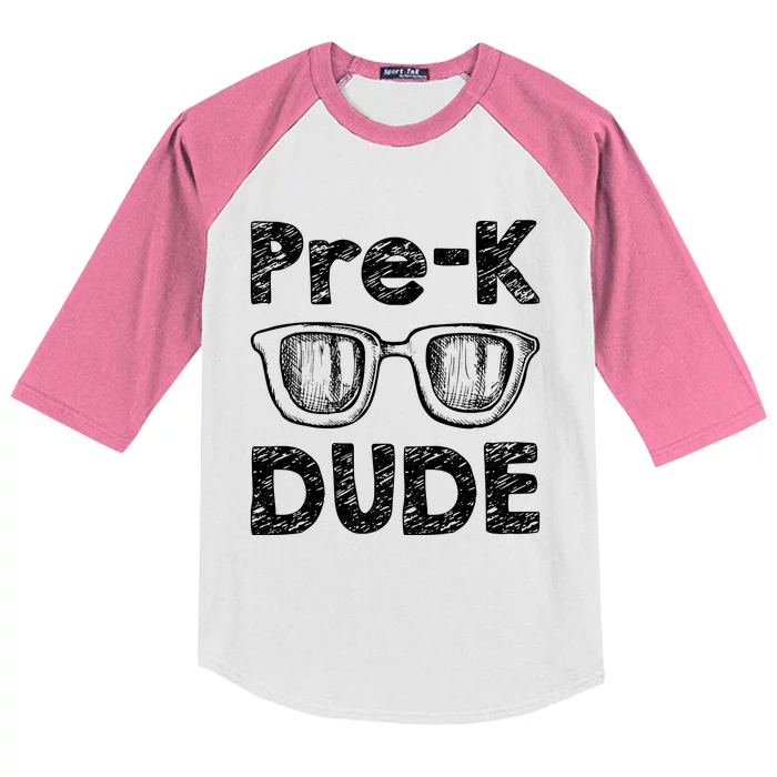 Prek Dude Back To School First Day Of Preschool Kids Colorblock Raglan Jersey