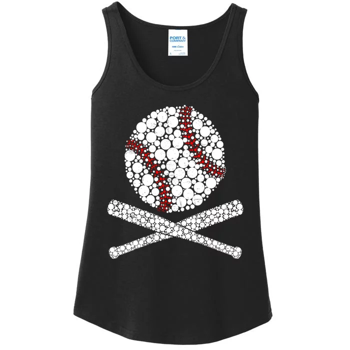 Polka Dot Baseball Player Dot Day Funny Baseball Gift Ladies Essential Tank