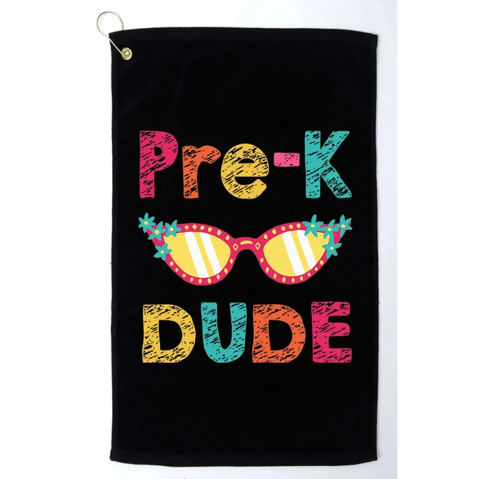 PreK Dude Back to School First Day of Preschool Platinum Collection Golf Towel