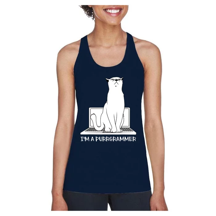 Programming Developer Coding Cat Programmer Women's Racerback Tank