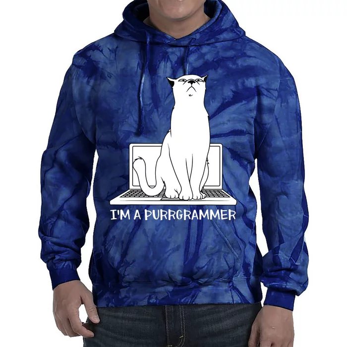 Programming Developer Coding Cat Programmer Tie Dye Hoodie