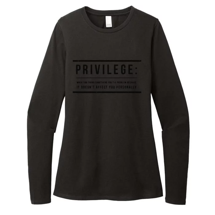 Privilege Definition Civil Rights Equality Womens CVC Long Sleeve Shirt