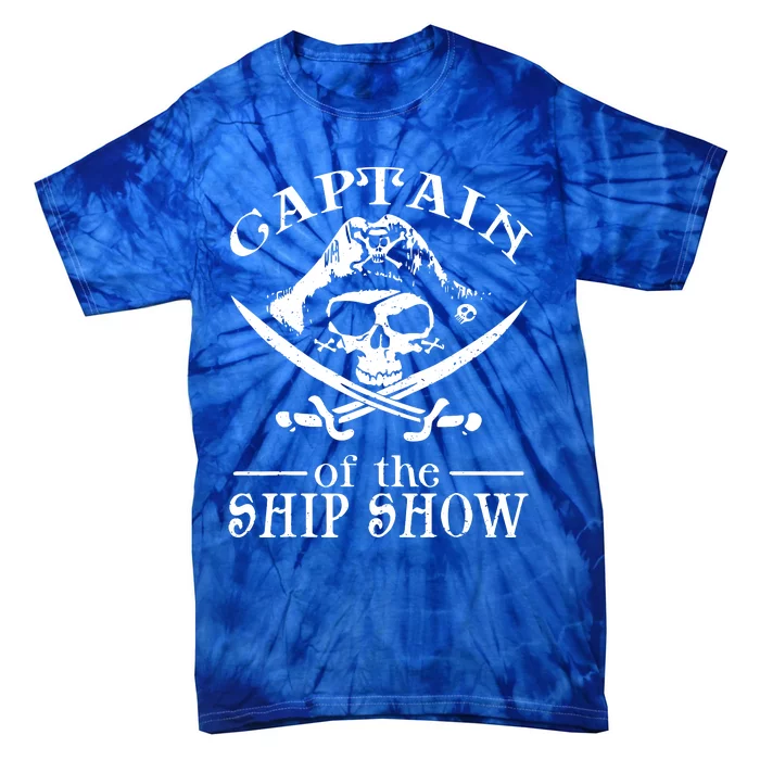 Pirate Design Captain Ship Show Boater Boating Captain Tie-Dye T-Shirt