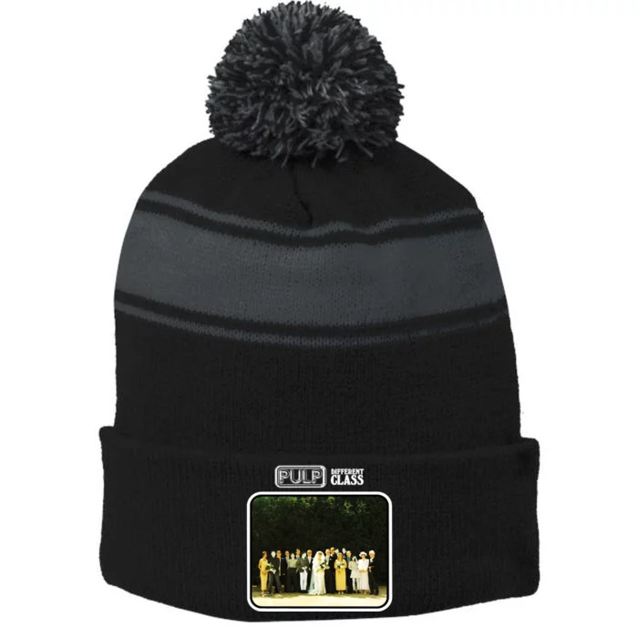 Pulp Different Class Stripe Pom Pom Beanie