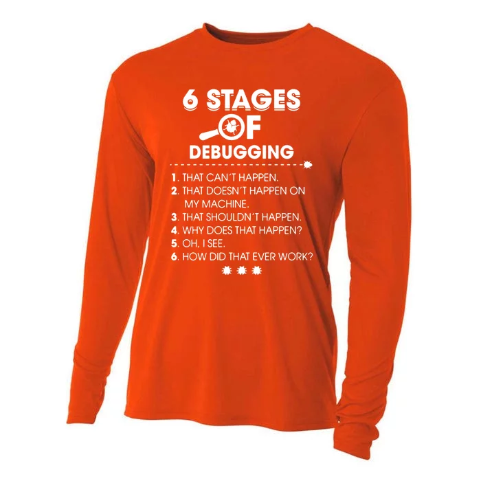 Programmer Debugging Coder Gift Cooling Performance Long Sleeve Crew