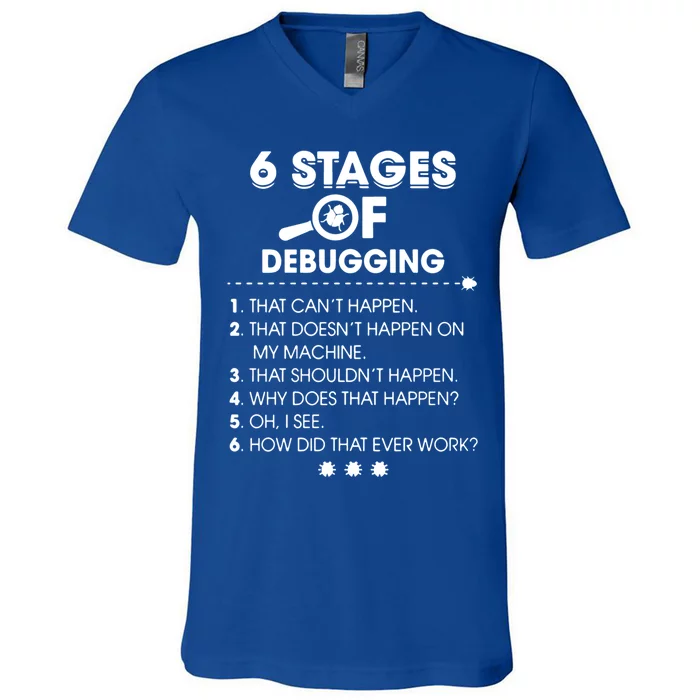 Programmer Debugging Coder Gift V-Neck T-Shirt