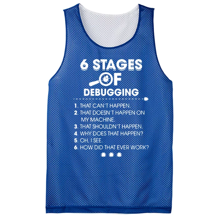 Programmer Debugging Coder Gift Mesh Reversible Basketball Jersey Tank