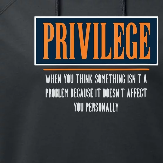 Privilege Definition Civil Rights Equality Racists Activist Performance Fleece Hoodie