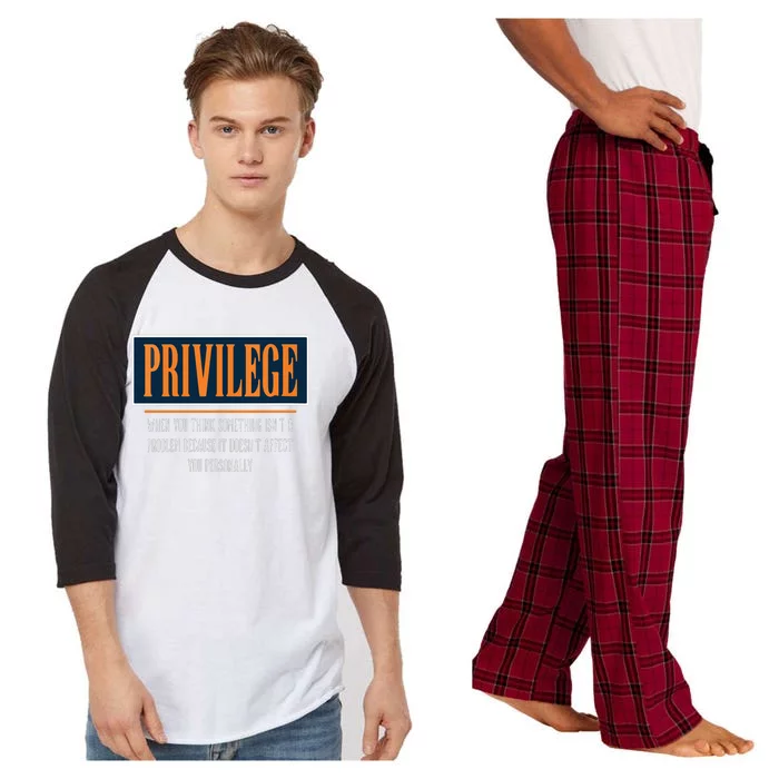 Privilege Definition Civil Rights Equality Racists Activist Raglan Sleeve Pajama Set