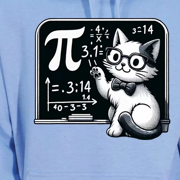 Pi Day Cat Unisex Surf Hoodie