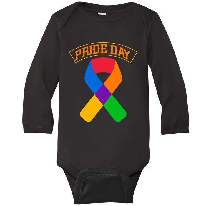 Pride Day Celebration Emblem Baby Long Sleeve Bodysuit