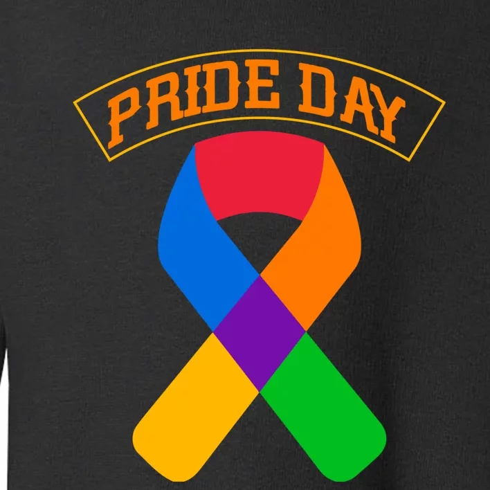 Pride Day Celebration Emblem Toddler Sweatshirt