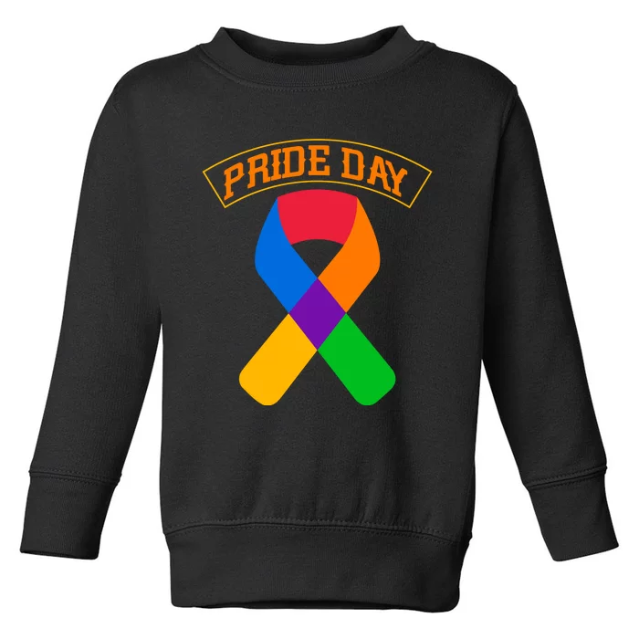 Pride Day Celebration Emblem Toddler Sweatshirt