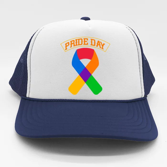 Pride Day Celebration Emblem Trucker Hat