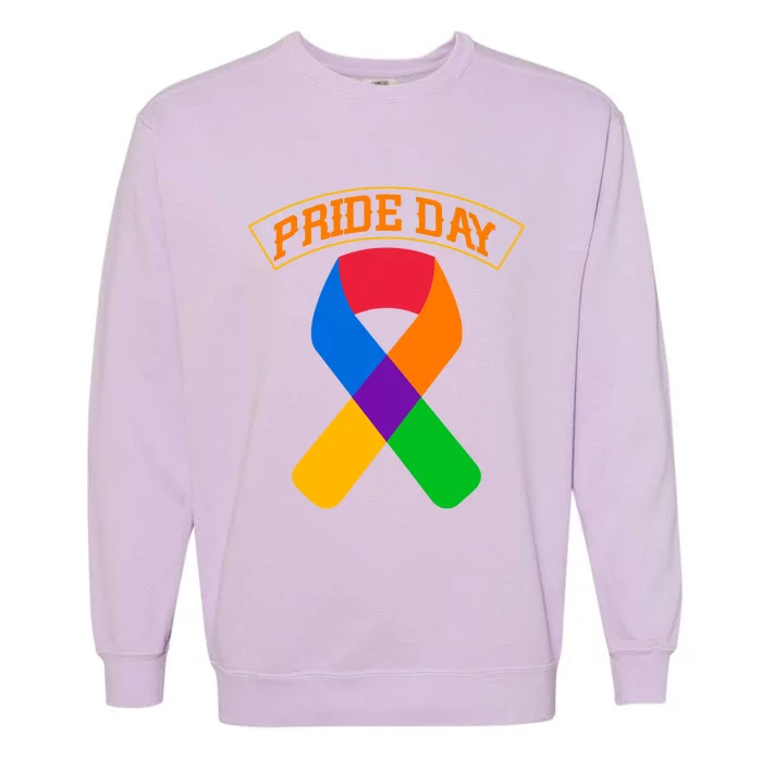 Pride Day Celebration Emblem Garment-Dyed Sweatshirt