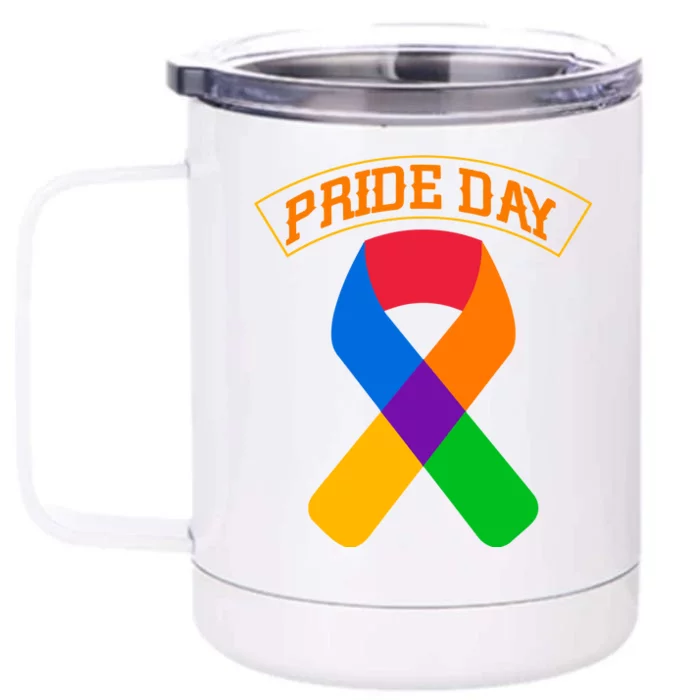 Pride Day Celebration Emblem Front & Back 12oz Stainless Steel Tumbler Cup